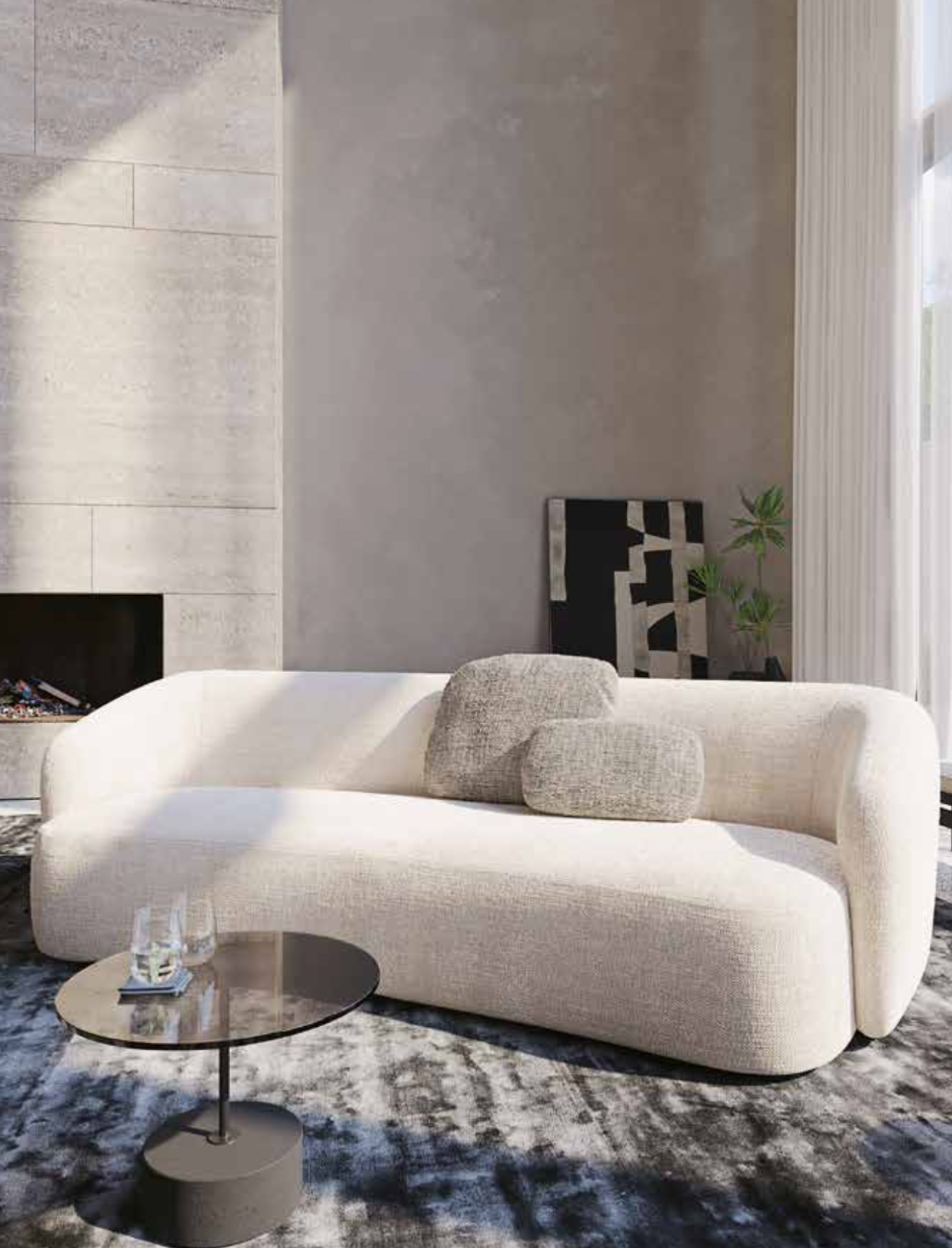 Vibieffe Shell Curved Luxury Sofa
