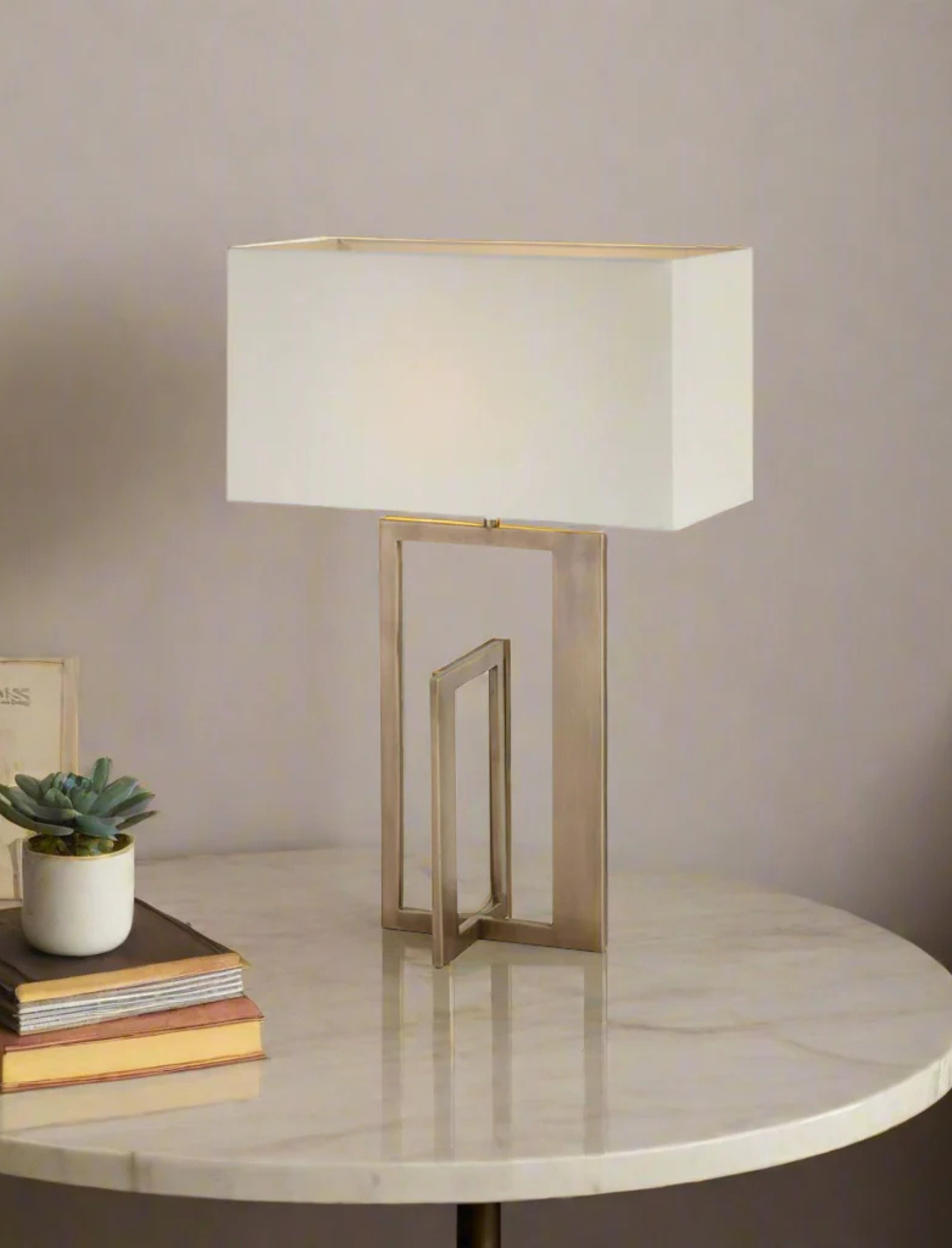 Geo Brass Table Lamp