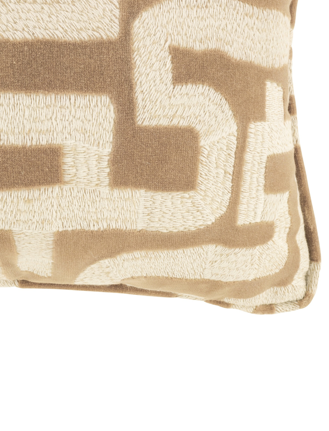 Labyrinth Cushion — Taupe