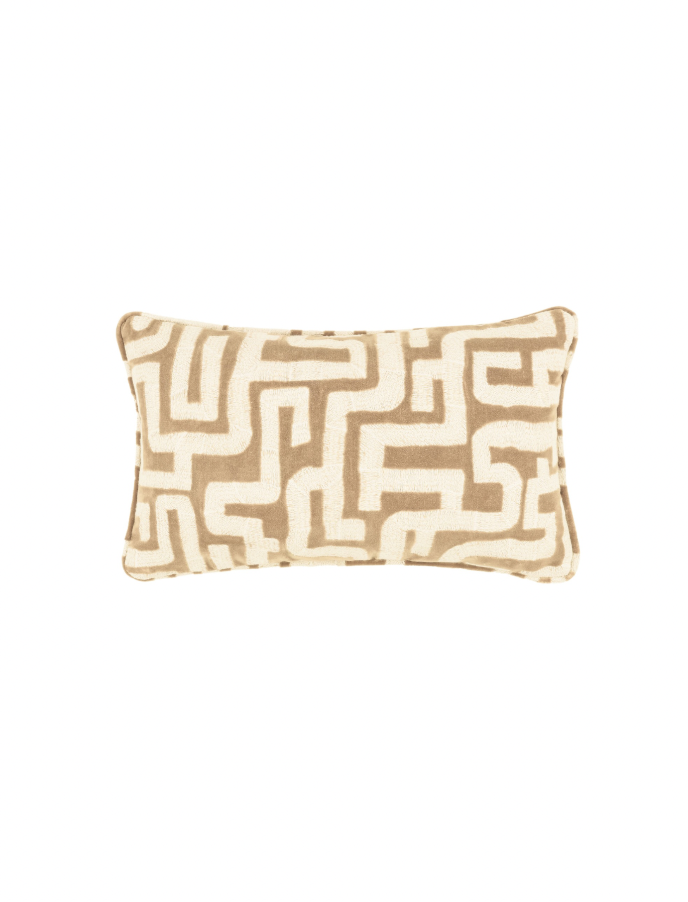 Labyrinth Cushion — Taupe