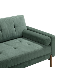 Mid Century Sofa Pine Green with wood legs 