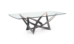 Shown with Clear Glass Top and Stainless Steel Base